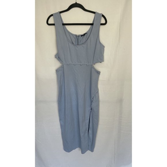 NWT H:ours Samiah Midi Dress in Baby Blue XL *missing button - Picture 3 of 9